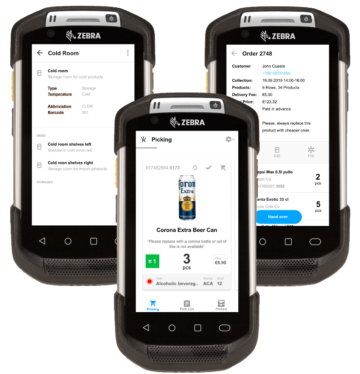 Zebra android using Naveo picking app